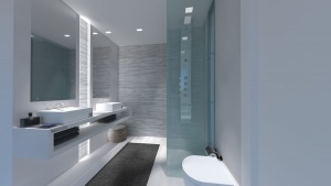 Infografia baño principal Oasis Añoreta