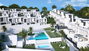 Infografia vista piscina urbanización oasis añoreta