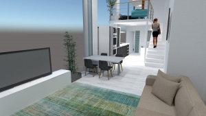 infografia diseño interior planta baja