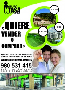 Publicidad cartel para inmobiliaria